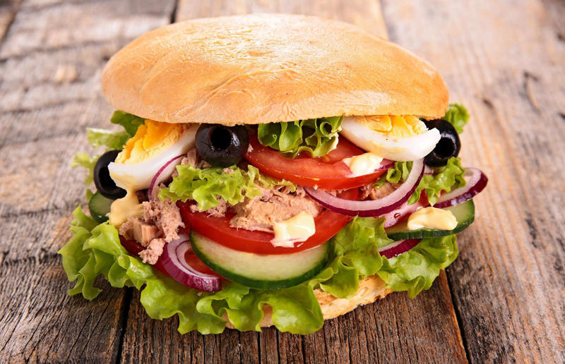4. Layer lovingly 32. Chop up your ingredients, 31. Bake your sandwich, 30. Remove crusts correctly, 29. Use your leftovers, 28. Experiment with sweet alternatives, 27. Get creative for picky eaters, 26. Prepare ahead, 25. Use mayo for toasted sandwiches, 24. A not-so-deep cut, 23. Cut your own bread, 22. Go easy on calorie-dense spreads, 21. Tidy up your fillings, 20. Toast the inside of your bread, 19. Store sandwiches correctly, 18. Tightly wrap tortillas, 17. Wash your veg, 16. Experimenting with texture, 15. Use the toaster wisely, 14. Season, season, season, 13. Mix it up, 12. Use compound butter, 11. Lattice bacon strips, 10. Cut diagonally, not widthways, 9. Use the right bread, 8. Add condiments later, 7. Slice bread with care, 6. Choose the right cheese, 5. Soak up the excess moisture, 4. Layer lovingly, 3. Spice up your bread, 2. Peanut butter barrier