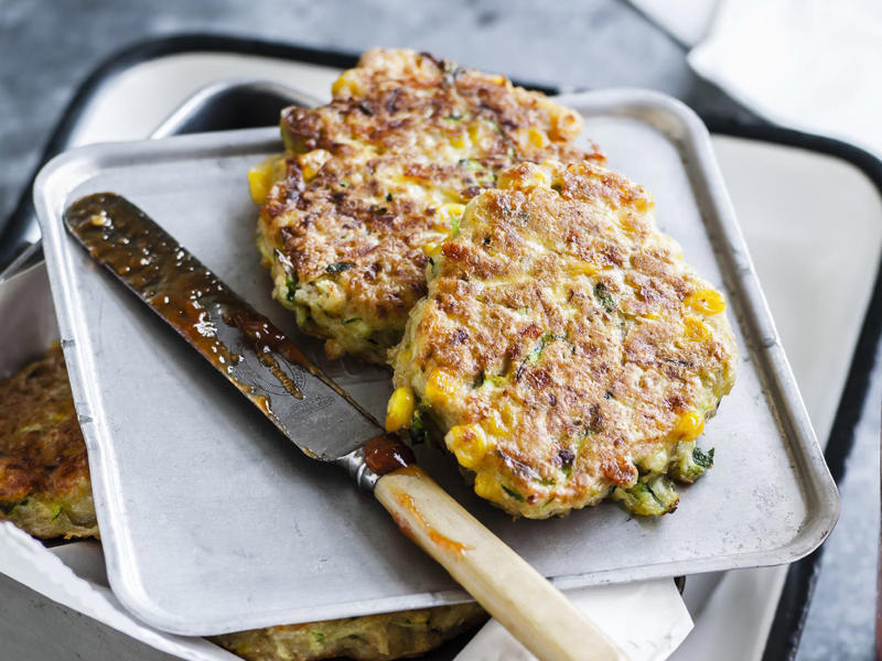 Spicy zucchini omelette , Zucchini and corn frittatas , Zucchini fritters with tzatziki , Zucchini slice , Corn, zucchini and chickpea fritters , Air fryer zucchini balls with lemon yoghurt , Spicy zucchini & ricotta stuffed pasta shells , Zucchini fritters with makrut lime crème , Chicken stir fry with zucchini noodles , Honey soy pumpkin with zucchini noodles and cashews , Chicken, zucchini and freekeh soup , Zucchini Greek salad , Prawn cocktail with zucchini and mint salad , Zucchini and haloumi slice , Ricotta zucchini rolls with roasted tomato sauce , Quinoa salad with zucchini and fetta , Romesco sauce with eggplant and zucchini , Roast vegetable and pesto vegan lasagne , Turkish zucchini fritters with garlic yoghurt sauce , Quinoa zucchini haloumi burgers , Lemon and zucchini polenta cake , Zucchini slice with carrot and bacon , Zucchini and corn muffins , Asparagus, peas and zucchini with fresh mint , Chocolate and zucchini cake , Zucchini and walnut loaf , Tagliatelle with zucchini and prosciutto , Zucchini and feta slice , Zucchini soup , Zucchini gratin , Zucchini and mascarpone tarts , Zucchini and ricotta farfalle , Zucchini and mint couscous salad , Zucchini, pea and corn purée , Zucchini relish , Pasta with zucchini and lemon garlic sauce , Zucchini fritters with skordalia , How to choose and store zucchini, More ideas for zucchini recipes