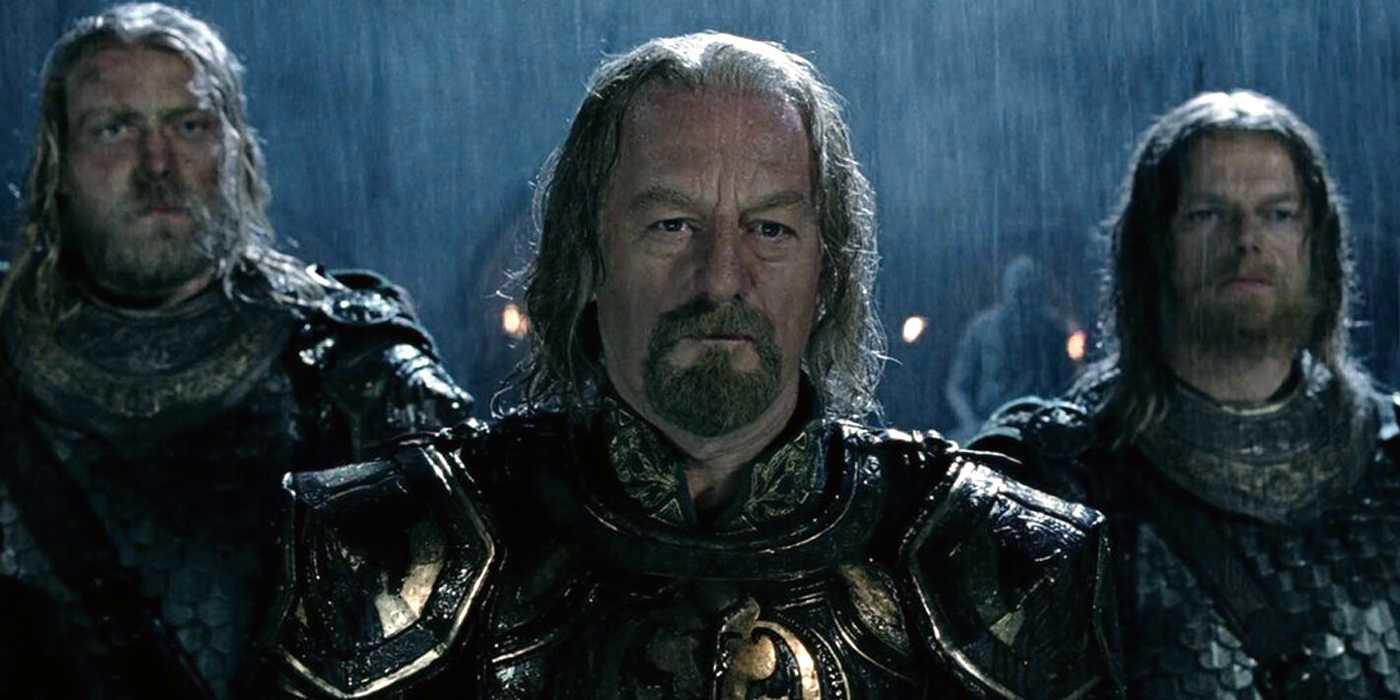             Denethor        ,             Théodred        ,             Isildur        ,             Éomer        ,             Théoden        ,             Faramir        ,             Boromir        ,             Bard        ,             Éowyn        ,             Aragorn        