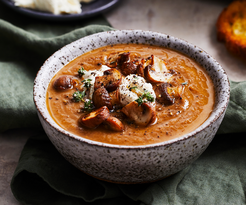 Can I freeze these soups?, Vegetable soup recipes to try,          Quick &amp; easy minestrone &amp; ravioli soup      ,          Quick &amp; easy potato soup with cheddar toasts      ,          Traditional Italian minestrone soup      ,          Smoky mushroom soup with garlic labne      ,          Indian-spiced red lentil and pumpkin soup      ,          Slow cooker curried lentil and tomato soup      ,          Potato and pea soup with pesto, ricotta cream and crispy croutons      ,          Slow-cooker coconut pumpkin soup      ,          Tuscan tomato bread soup      ,          Speedy tofu laksa      ,          Mushroom hot &amp; sour soup      ,          Broccoli and kale soup with lemon creme fraiche      ,          Roasted tomato soup with broccoli pesto      ,          Cauliflower cream soup with mushrooms      ,          Barley and vegetable soup with crunchy seeds      ,          Sweet corn soup with ginger      ,          Spinach, rocket &amp; pea soup with brie croûtes      ,          Spiced lentil and roasted kumara soup      ,          Tomato and fennel soup      ,          Spiced carrot soup with smoked almonds      ,          Cauliflower and parsnip soup      ,          Cream of celeriac soup      ,          Creamy sweet potato and fennel soup with parmesan wafers      ,          Ratatouille soup with pistou      ,          Moroccan vegetable soup with harissa      ,          Spiced pumpkin soup with cinnamon cream      ,          Potato soup with capsicum &amp; almonds      , What to serve with these vegetable soups, More vegetarian comfort meals