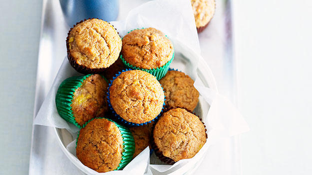 Easy banana muffins with pecans , Easy, cheesy savoury muffins , Raspberry muffins , Basic cheese muffins , Pancetta and cheese muffins , Mixed berry muffins , Yogurt, berry and white chocolate muffins , Berry muffins , Quinoa, fig & maple gluten-free muffins , Banana muffins , Raspberry and banana mini muffins , Raspberry, coconut & chia muffins , Apple spice muffins , Maple gingerbread muffins with kumara butter , Gluten-free, dairy-free, raspberry muffins , Rhubarb and custard muffins , Cranberry and pecan bran muffins , Double chocolate caramel muffins , Orange and poppy seed muffins , Brown butter, camomile and honey mini muffins , Carrot and apple muffins , Sultana bran muffins , Sugar-free sultana muffins , Cranberry and white chocolate muffins , Berry and yoghurt muffins , Crunchy raspberry muffins , Berry, ricotta and mint muffins , Banana bran muffins , Breakfast muffins , Apple muffins with cinnamon crunch topping , Citrus poppy seed muffins
