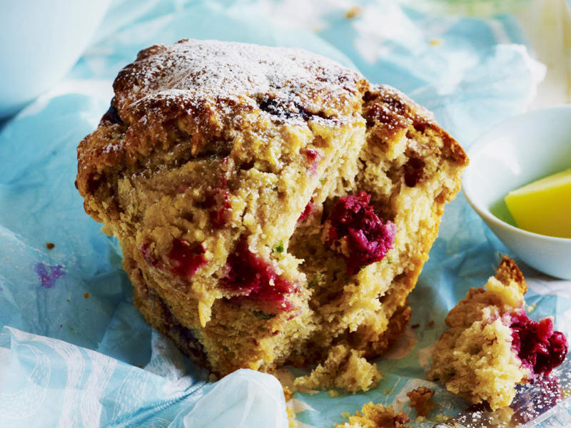 Easy banana muffins with pecans , Easy, cheesy savoury muffins , Raspberry muffins , Basic cheese muffins , Pancetta and cheese muffins , Mixed berry muffins , Yogurt, berry and white chocolate muffins , Berry muffins , Quinoa, fig & maple gluten-free muffins , Banana muffins , Raspberry and banana mini muffins , Raspberry, coconut & chia muffins , Apple spice muffins , Maple gingerbread muffins with kumara butter , Gluten-free, dairy-free, raspberry muffins , Rhubarb and custard muffins , Cranberry and pecan bran muffins , Double chocolate caramel muffins , Orange and poppy seed muffins , Brown butter, camomile and honey mini muffins , Carrot and apple muffins , Sultana bran muffins , Sugar-free sultana muffins , Cranberry and white chocolate muffins , Berry and yoghurt muffins , Crunchy raspberry muffins , Berry, ricotta and mint muffins , Banana bran muffins , Breakfast muffins , Apple muffins with cinnamon crunch topping , Citrus poppy seed muffins