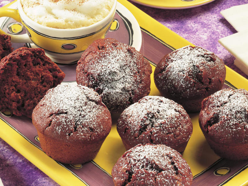 Easy banana muffins with pecans , Easy, cheesy savoury muffins , Raspberry muffins , Basic cheese muffins , Pancetta and cheese muffins , Mixed berry muffins , Yogurt, berry and white chocolate muffins , Berry muffins , Quinoa, fig & maple gluten-free muffins , Banana muffins , Raspberry and banana mini muffins , Raspberry, coconut & chia muffins , Apple spice muffins , Maple gingerbread muffins with kumara butter , Gluten-free, dairy-free, raspberry muffins , Rhubarb and custard muffins , Cranberry and pecan bran muffins , Double chocolate caramel muffins , Orange and poppy seed muffins , Brown butter, camomile and honey mini muffins , Carrot and apple muffins , Sultana bran muffins , Sugar-free sultana muffins , Cranberry and white chocolate muffins , Berry and yoghurt muffins , Crunchy raspberry muffins , Berry, ricotta and mint muffins , Banana bran muffins , Breakfast muffins , Apple muffins with cinnamon crunch topping , Citrus poppy seed muffins