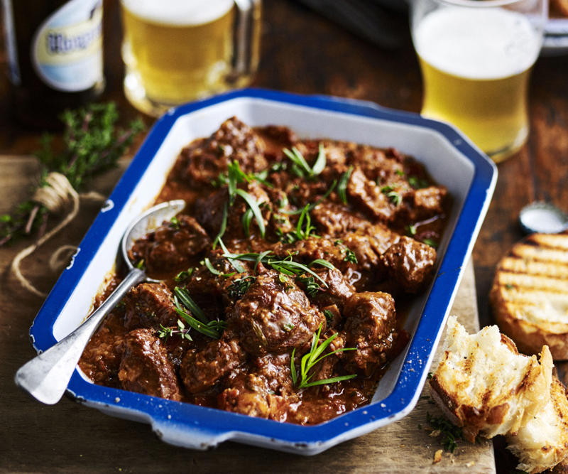 The best cuts for slow cooked beef recipes, Slow cooking tips, 41 slow cooked beef recipes, Beef and mushroom pies , Traditional beef casserole , Beef curry pie , Slow cooker beef ragu , Slow-cooker massaman beef curry , Pulled beef ragu with spaghetti , Braised beef cheeks in red wine , Slow-cooker beer and thyme beef cheeks , Beef shiraz pies , Beef pörkölt stew with tarhonya , Osso buco with gremolata , Braised beef cheeks with minted carrot puree , Provencal beef stew , Coffee and cardamon brisket , Chilli con carne with corn dumplings , Hearty beef and barley casserole , Miso beef short rib & pumpkin hotpot , Braised beef brisket , Beef in red wine , Slow-cooked Mexican beef chilli mole , Slow-cooked italian beef casserole , Slow-cooked beef and mushroom casserole , More brilliant beef recipes, Salads to serve with these beef recipes