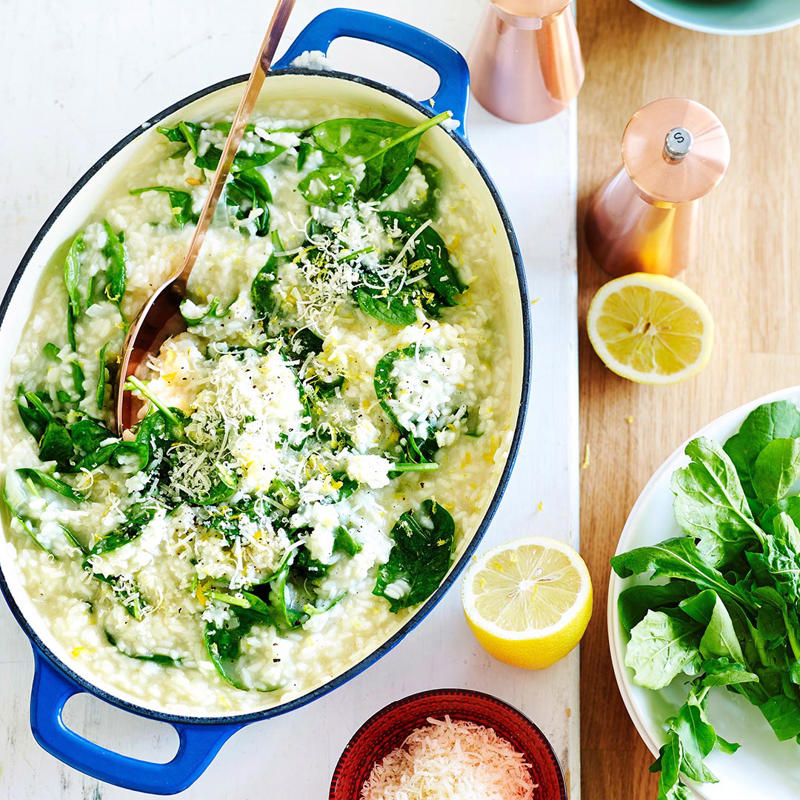 Which rice is best for risotto?,          Julie Goodwin’s lemon &amp; spinach risotto      ,          Oven-baked risotto with chicken, rocket and tomato      ,          Baked pumpkin, sage and camembert risotto      ,          Pumpkin risotto with Italian sausage &amp; rosemary      ,          Prawn, rosemary and corn risotto      ,          Mushroom brown rice risotto      ,          Baked asparagus risotto      ,          Fennel, lemon, pea and prawn risotto      ,          Pumpkin, pea &amp; fetta baked risotto      ,          Tuna, spinach and broccolini baked risotto      ,          Pea and barley risotto with garlic prawns      ,          Prawn and asparagus risotto      ,          Pearl barley risotto with haloumi crumbs      ,          Leek and pumpkin risotto      ,          Bacon, mushroom and kale risotto      ,          Butter miso mushroom risotto      ,          Oven-baked tuna risotto      ,          Really good mushroom risotto      ,          Zucchini, pea and mint risotto      ,          Blue cheese and radicchio baked risotto      ,          Oven-baked seafood risotto      ,          Pumpkin and chorizo risotto      ,          Oven-baked risotto with Italian sausages      