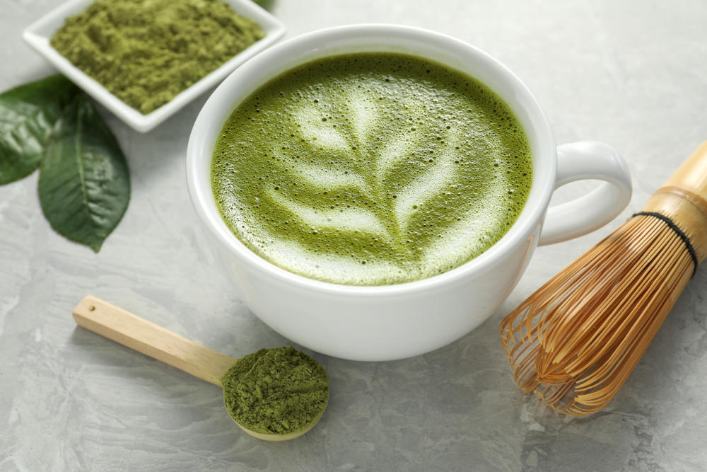 Matcha tea Matcha oat milk latte, Fluffy matcha pancakes, Creamy matcha ice cream, Matcha power balls, Soft matcha muffins, Overnight oats with matcha, Vibrant matcha smoothie bowl, Matcha chia pudding, Spicy green smoothie with matcha, Homemade matcha granola