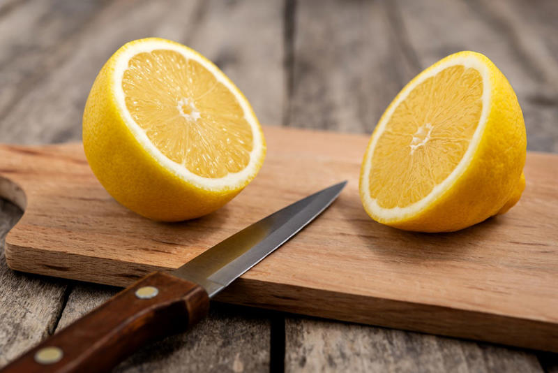 1) Clean a Cutting Board 1) Clean a Cutting Board, 2) Refresh Your Oven Door, 3) Deodorize a Garbage Disposal, 4) Polish Glassware, 5) Make an Air Freshener, 7) Shine Metal, 10) Wipe Down Your Stovetop, 11) Fix Stained Containers, 13) Clean a Cheese Grater, 14) Tackle Build-up on Pots and Pans