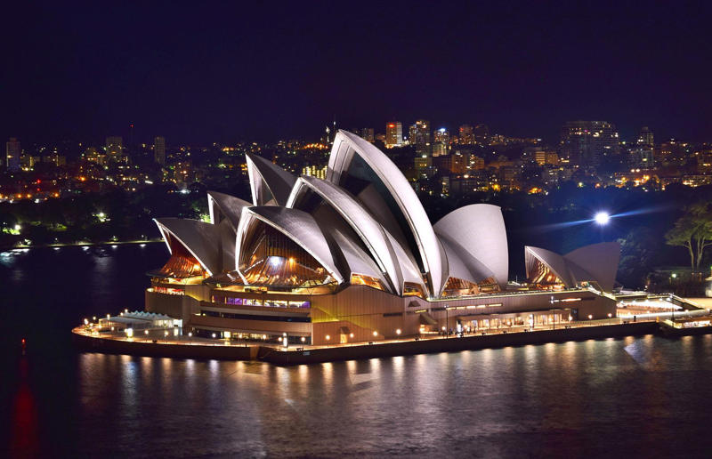 18. Sagrada Familia, Barcelona, Spain, 17. Notre-Dame Basilica, Montreal, Quebec, Canada, 16. The Flatiron, New York City, New York, USA, 15. St Pancras Renaissance Hotel, London, England, UK, 14. Burj Al Arab, Dubai, UAE, 13. The Guggenheim, Bilbao, Spain, 12. Pena Palace, Sintra, Portugal, 11. Neuschwanstein Castle, Bavaria, Germany, 10. Wat Rong Khun, Chiang Rai, Thailand, 9. Hallgrimskirkja, Reykjavík, Iceland, 8. Sydney Opera House, Sydney, New South Wales, Australia, 7. Osaka Castle, Osaka, Japan, 6. Palace of Versailles, Versailles, France, 5. Cologne Cathedral, Cologne, Germany, 4. The Tiger's Nest, Bhutan, 3. Duomo di Milano, Milan, Italy, 2. Taj Mahal, Agra, India, 1. Mont-Saint-Michel, Normandy, France