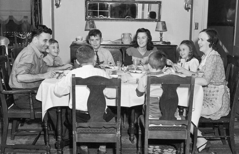 Life at home during the 1940s, The world at war, America enters the conflict, Facing war back home, Rationing and reduction, Back to basics, The average 1940s home?, 1940s kitchens, Inside the food pantry, Old and new technologies, The advent of television, Dining rooms, The 1940s bedroom, Glamorous boudoirs, Murphy beds, Bathrooms in the 1940s, New luxury, Growing their own, Rural migration, Homesteading, Life on the farm, Luxury homes in the 1940s, Stately homes take on new life, Hollywood in the 40s, Privilege and power, In the Governor's mansion, Political exiles, Comfort and hope, The White House restoration, Henry Ford's mansion, The end of World War II, Urban migration, Overcrowded cities, Factory housing, Hard times, Homelessness, Prefab housing, The Lustron House, President Roosevelt’s G.I. Bill, The 1946 housing protest, Housing discrimination, Japanese American internment camps, Out with the old, in with the new, Moving towards mid-century modernism, Mass-produced furniture, Building the suburbs, Welcome to Levittown