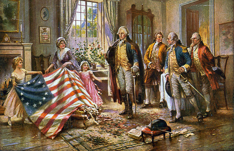 Betsy Ross designed the American flag Fact from fiction, President Kennedy told a crowd he was a jelly donut, Napoleon was short, Greek and Roman statues were white, Great Britain stood alone against the Nazis, Ferdinand Magellan was the first person to sail around the world, Vikings wore horns on their helmets, Marie Antoinette said "let them eat cake", Medieval people thought the world was flat, Castles poured boiling oil off their battlements, Gladiator contests were fought to the death, The Taj Mahal’s builders were mutilated, The Aztecs thought Hernan Cortes and the conquistadors were gods, Einstein failed maths at school, Julius Caesar was emperor of Rome, The iron maiden was a medieval torture device, Christopher Columbus discovered America, World War I was the deadliest war in history in its time, The Brothers Grimm wrote many famous fairytales, The Great Wall of China is visible from space, Cleopatra was Egyptian, Rome was one of history’s largest empires, The pyramids were built by slaves, Pirates regularly buried their treasure, Betsy Ross designed the American flag, Captain Cook discovered Australia