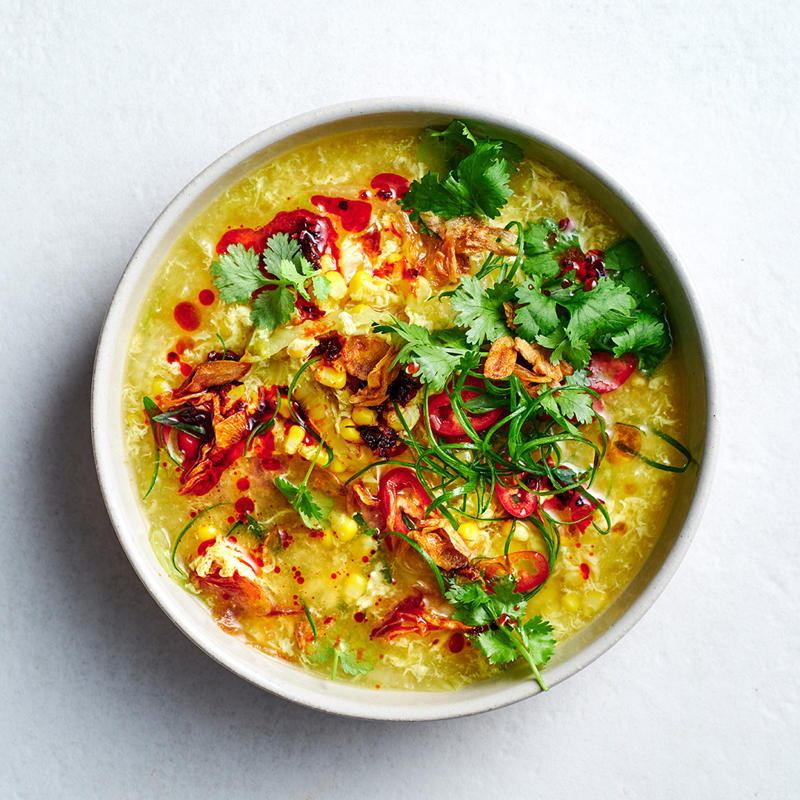Best easy soup recipes for cosy cooking this winter,          Split pea and coconut soup with yoghurt      ,          Silverbeet soup with colcannon potato bread      ,          Torn pasta soup with fennel and parmesan croutons      ,          Farro, white bean and smoked ham soup      ,          Fast pasta e fagioli recipe (ditali and beans with pancetta)      ,          Parsnip soup with truffle and hazelnuts      ,          Red lentil soup with yoghurt and coriander      ,          Miso noodle soup with mushrooms and ginger      ,          Sausage, cavolo nero and chickpea minestrone      ,          Tony Tan’s asam laksa      ,          Broccoli soup with Gorgonzola toasts      ,          Tortilla soup with chicken      ,          A classic cauliflower soup with cheddar toast      ,          Miso with soba, poached eggs and spring onion      ,          Silverbeet soup with rice, lemon and smoked trout      ,          Fennel and leek soup with four spice      ,          Sweetcorn with coconut milk      