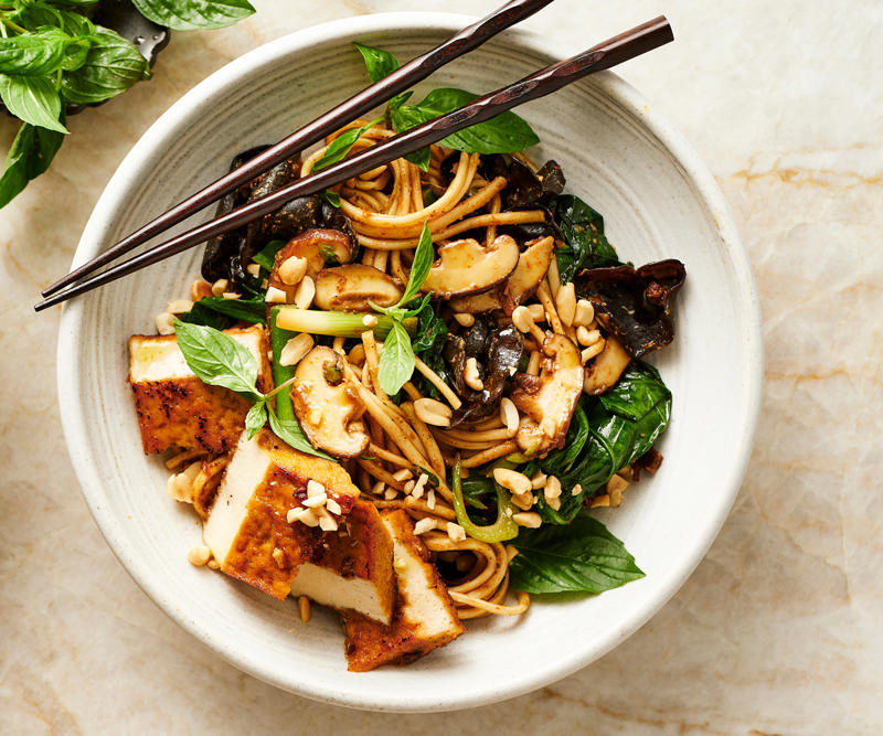Korean cauliflower curry , Stir-fried udon noodles with mustard greens, tofu and peanut sauce , Mushroom and Fontina rigatoni , Yardbird’s mushroom rice , Carrot, fennel and feta fritters , Ricotta gnocchi with cavolo nero and pine nuts , Bitter greens, leek and Comté tart , Warm mixed bean, chickpea and mozzarella salad , Chilli and soy butter noodles with poached duck egg , Beetroot salad with feta and lentils , Berbere-spiced pumpkin with broccoli fatteh , The ultimate salad sandwich , Etta’s tamari-roasted pumpkin, sunflower and horseradish , Burrata, preserved zucchini, green olives and lovage by Dave Verheul , Red lentil soup with yoghurt and coriander , Smashed cucumber salad , Cauliflower steaks with grain salad and spiced dressing , Grilled eggplant salad with lentils and sesame yoghurt , Corn and potato quesadillas with green salsa , Roasted carrot salad, pepper sauce, olive oil and curd , Burnt beetroot carpaccio , Chickpea, quinoa and kale soup with labne , Mushroom and pine nut brown rice bowl , How to make a goat’s cheese and herb quiche , Greg Malouf’s burrata with broad bean and chickpea stew , Freekeh and shaved cauliflower salad with herb dressing , Fred’s pumpkin galette with blue cheese and thyme , Smashed beetroot, quinoa, egg and avocado salad , Chao rubing (Naxi-style fried goat’s cheese, spring onions and tomatoes) , Roasted cauliflower curry with lime and coriander , Tomato, ricotta and fregola salad , Avocado bowl with quinoa, kale and tahini lemon dressing , Peter Gilmore’s winter green salad , Red lentil fritters with green yoghurt , Rice salad with zucchini flowers, peas, beans and mint , Pea and fennel soup with parmesan garlic bread