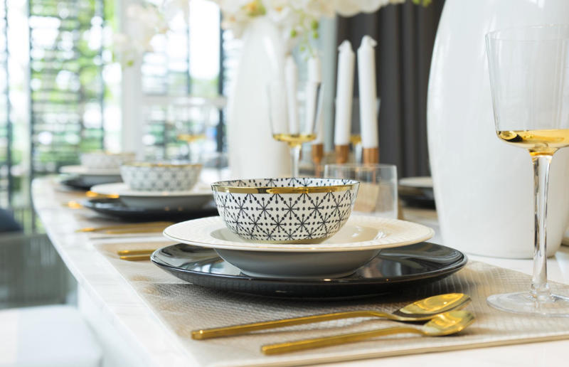 Dress the table Tricks of the property trade, Make sure your house has kerb appeal, Add a fresh lick of paint, Consider selling your home by auction, Get all your paperwork in order, Host an open house, Consider buyer motivation, Declutter everywhere, But don’t depersonalise, Add a large mirror, Clean until it sparkles, Don't go overboard on the kitchen, Dress the table, Flowers, flowers, flowers, Make sure the windows are in good condition, Eliminate big expenses, Clear the garage, Light a fire, Get rid of bad smells, Add homely scents, Curate your home carefully, Spruce up your garden, Freshen up soft furnishings, Create off-street parking, Consider getting a pet sitter, Be flexible, Start packing before you’ve sold, Put every space to use, Sell your area to buyers, Set a realistic asking price