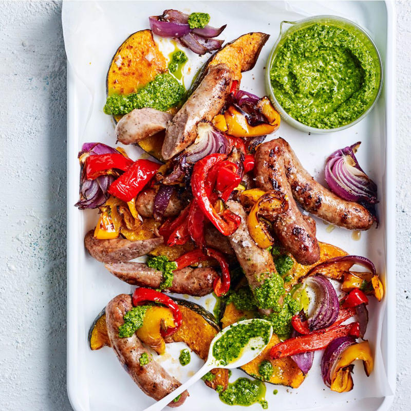 Air fryer cooking tips,          Steph de Sousa’s crackling good air fryer pork belly      ,          Air fryer roast pork belly      ,          Air fryer chicken chimichangas      ,          Air fryer chicken skewers with roast vegetables      ,          Air fryer hot honey salmon salad      ,          Air fryer pork belly salad with ginger &amp; soy dressing      ,          Air fryer fish ‘n’ chips      ,          Air fryer sausages with sweet potato hash browns      ,          Air fryer sausage &amp; vegie bake      ,          Air fryer lamb kofta with green tahini      ,          Crispy tofu with palm sugar dressing in the air fryer      ,          Air fryer roast chicken with secret herbs and spices      ,          Soy and sriracha air fryer chicken thighs      ,          Best-ever air fryer roast chicken      ,          Air fryer lamb cutlets with carrot salad      ,          Air fryer pork with apricot, fetta &amp; pistachio stuffing       , Choosing the best air fryer, More air fryer recipes, What to serve with these air fryer dinners