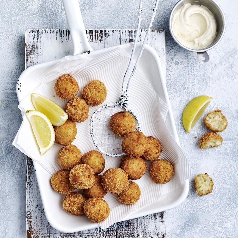 Smarter finger food ideas, How much finger food to serve, Be prepared for impromptu entertaining, Pre-dinner nibbles, What is a fancy finger food called?, Finger food ideas for your next party, Easy spanakopita pies , Chicken lettuce cups with green tahini dressing , Air fryer sausage rolls , Little chicken and leek pies , Air fryer popcorn-coated chicken with honey BBQ sauce , Espresso martini cocktail , Watermelon mocktail with strawberry & mint , Tomato & goat’s cheese pissaladière , Baked brie fondue on the barbecue , Air fryer zucchini balls with lemon yoghurt , How to make a classic mojito , Fried harissa-stuffed green olives , Salt and pepper squid , Bruschetta , Five-ingredient tomato fritters , Beef, haloumi and spinach borek , Roasted garlicky pumpkin and sage pies , Rosé sangria , Air fryer pickle chips with ranch dipping sauce , Spiced paneer and eggplant pakora , Crispy fried pork dumplings , Air fryer chicken nuggets , Arancini with tomato and balsamic sauce , Chocolate and smoked almond ice-cream sandwiches , Strawberry and elderflower mocktail , Spelt blini with hot smoked salmon and crème fraîche , Bread crisps with confit tomatoes , Baked brie with pine nut dukkah , Caramelised leek and brie tartlets , Bacon and cheese arancini , Mulled “wine” mocktail , Passionfruit and pineapple spritzer , Chicken and mango rice paper rolls , Poached eggs and smoked salmon on blini , Feta and spinach stuffed potato balls , Marinated baby bocconcini with prosciutto