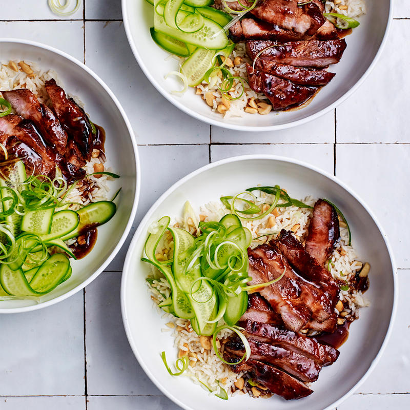Air fryer cooking tips,          Steph de Sousa’s crackling good air fryer pork belly      ,          Air fryer roast pork belly      ,          Air fryer chicken chimichangas      ,          Air fryer chicken skewers with roast vegetables      ,          Air fryer hot honey salmon salad      ,          Air fryer pork belly salad with ginger &amp; soy dressing      ,          Air fryer fish ‘n’ chips      ,          Air fryer sausages with sweet potato hash browns      ,          Air fryer sausage &amp; vegie bake      ,          Air fryer lamb kofta with green tahini      ,          Crispy tofu with palm sugar dressing in the air fryer      ,          Air fryer roast chicken with secret herbs and spices      ,          Soy and sriracha air fryer chicken thighs      ,          Best-ever air fryer roast chicken      ,          Air fryer lamb cutlets with carrot salad      ,          Air fryer pork with apricot, fetta &amp; pistachio stuffing       , Choosing the best air fryer, More air fryer recipes, What to serve with these air fryer dinners