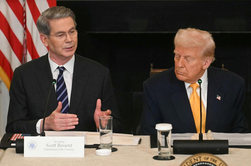 March 7 - Holds crypto summit, Bitcoin price tumbles May 22 - Pentagon accepts Boeing jet from Qatar for Trump, May 22 - "Big, beautiful bill" passed by House, May 21 - Announces “Golden Dome” missile defence project, May 20 - Has "excellent" call with Putin on Ukraine war, May 19 - Reacts to Biden's cancer diagnosis, May 16 - New tariff rates on the way, May 15 - Trump says US is close to nuclear deal with Iran, May 14 - Brokers B deal between Qatar Airways and Boeing, May 13 - Expedites refugee applications for white South Africans, May 13 - Donald Trump seeks 1 trillion in investments in Saudi Arabia, May 12 - Preparing to make Qatari luxury plane new Air Force One, May 12 - Trump promises historic drug price cuts, May 9 - Names Jeanine Pirro interim US attorney for DC, May 8 - Will decide on “Persian Gulf” name during Middle East visit, May 7 - Supreme Court allows ban on trans people in the military, May 6 - Hosts .5 million-per-plate dinner in Virginia, May 6 - Trump Administration Offers ,000 to Undocumented Immigrants for Voluntary Departure, May 6 - Trump and Carney meet at the White House, May 6 - Lawsuits against the Trump administration for mass layoffs at HHS, May 5 - Trump plans to reopen Alcatraz, May 5 - Trump uncertain about constitutional right to "due process", May 4 - Trump Denies Seeking Unconstitutional Third Term Despite "Trump 2028" Merchandise, Trump Stirs Controversy with AI-Generated Pope Image During Vatican Mourning Period, May 2 - Plans to revoke Harvard’s tax-exempt status, May 1 - Reassigns national security adviser Mike Waltz, April 30 - Blames Biden for shrinking US economy, April 29 - Lowest 100-day approval rating in 80 years, April 28 - Trump suggests Canadians should vote for him in election, April 25 – Trump signs executive order to step up global deep-sea mining, April 23 – Trump softens stance on China and Powell, April 22 - Trump refuses to grant migrants a trial, April 21 - Stands behind Hegseth as defense secretary, April 19 – Trump’s approval rating on economy drops to all-time low, April 17 - Criticizes Federal Reserve Chair, April 16 - Plans to overhaul the Endangered Species Act, April 15 - Trump suggests deporting US criminals to El Salvador, April 14 - Called “fully fit” by White House physician, April 9 - Pauses tariffs on everyone but China for 90 days, April 9 - Urges Americans to “BE COOL!”, April 8 - Prepared to add new tariffs on China, April 7 - Wins ruling on rapid deportations, April 7 - Hosts World Series champion Dodgers at White House, April 2 - Announces widespread reciprocal tariffs, April 1 - Administration sued by state AGs over health funding cuts, March 27 - Trump pulls Stefanik's nomination for U.N. ambassador, March 26 - Imposing tariffs on all automobiles made outside the US, March 25 - Calls group chat security leak a “glitch”, March 24 - Dismisses existing portrait of himself, praises unseen Russian picture, March 20 - Signs order to dismantle Department of Education, March 15 - Signs bill to fund government through September, March 11 - Supports Elon Musk and Tesla, March 11 - Escalates trade war with Canada, March 9 - Won’t rule out recession, March 7 - Holds crypto summit, Bitcoin price tumbles, March 4 - Gives speech to Congress, March 4 - Officially puts tariffs into effect, March 3 - Freezes military aid to Ukraine, March 2 - Announces crypto reserve, February 28 - Has tense meeting with Zelenskyy at White House, February 26 - Posts AI-generated video on Gaza transformation, February 24 - Says tariffs on Canada and Mexico will go forward, February 21 - Fires senior military leadership, February 15 - Channels Napoleon, February 12 - Speaks with Putin about ending war in Ukraine, February 10 - Imposes 25 per cent tariffs on steel and aluminum imports, February 7 - Meets with Japanese prime minister, February 5 - Bans transgender women from female sports, February 4 - States that the US will “take over” Gaza Strip, February 3 - Delays tariffs targeting Canada and Mexico, January 23 - Lays out economic vision to WEF, January 20 - Suspends sale of TikTok for 75 days, January 20 - Pardons 1,500 people involved in Jan. 6 Capitol riots, January 20 - Plans 25% tariffs for Canada and Mexico on Feb. 1, January 20 - Marco Rubio confirmed as secretary of state, January 20 - Signs first executive orders, January 20 - Sworn in as 47th president of the United States, January 19 - Pledges to release classified Kennedy and MLK records, January 18 - Launches own cryptocurrency, January 14 - Plans to create “External Revenue Service”, January 10: Planning 100-plus executive orders on day one, January 10: Receives no punishment for felony hush money conviction, January 8: Plans to designate Mexican cartels as terror organizations, January 5: Meets Italian prime minister Giorgia Meloni, December 26 - Told Wayne Gretzky to run for Canadian Prime Minister, December 25 - Tells death row prisoners to “go to hell”, December 23 - Once again looking to buy Greenland, December 22 - Threatens to regain control of Panama Canal, December 22 - Rejects claims that Elon Musk is pulling his strings, December 16 - Will not have NY hush money case dismissed, December 14 - Gets M in ABC defamation case, December 13 - Vows to end daylight saving time, December 11 - Invites Xi Jinping to attend his inauguration, December 9 - Lays out agenda in television interview, December 5 - Selects David Sacks to oversee AI and crypto, December 4 - Names Peter Navarro as top trade advisor, December 3 - Jokes about making Canada the “51st state”, December 2 - Demands release of Israeli hostages in Gaza, December 2 - Plans to travel to Paris, November 21 - Matt Gaetz withdraws from AG consideration, November 20 - Chooses Linda McMahon to be education secretary, November 19 - Picks Dr. Oz to run Medicare and Medicaid, November 16 - Attends UFC 309, November 14 - Plans to use recess appointments, November 13 - Nominates Marco Rubio as secretary of state, November 13 - Nominates Pete Hegseth as secretary of defense, November 13 - Nominates Matt Gaetz as attorney general, November 13 - Nominates Tulsi Gabbard as director of national intelligence, November 12 - Nominates Kristi Noem as his Homeland Security secretary