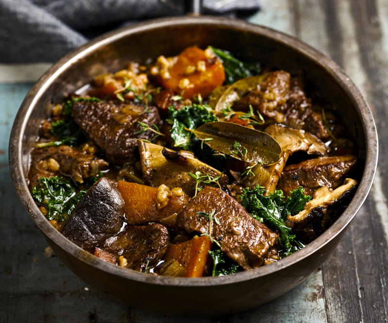 The best cuts for slow cooked beef recipes, Slow cooking tips, 41 slow cooked beef recipes, Beef and mushroom pies , Traditional beef casserole , Beef curry pie , Slow cooker beef ragu , Slow-cooker massaman beef curry , Pulled beef ragu with spaghetti , Braised beef cheeks in red wine , Slow-cooker beer and thyme beef cheeks , Beef shiraz pies , Beef pörkölt stew with tarhonya , Osso buco with gremolata , Braised beef cheeks with minted carrot puree , Provencal beef stew , Coffee and cardamon brisket , Chilli con carne with corn dumplings , Hearty beef and barley casserole , Miso beef short rib & pumpkin hotpot , Braised beef brisket , Beef in red wine , Slow-cooked Mexican beef chilli mole , Slow-cooked italian beef casserole , Slow-cooked beef and mushroom casserole , More brilliant beef recipes, Salads to serve with these beef recipes
