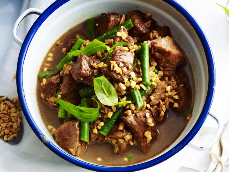 The best cuts for slow cooked beef recipes, Slow cooking tips, 41 slow cooked beef recipes, Beef and mushroom pies , Traditional beef casserole , Beef curry pie , Slow cooker beef ragu , Slow-cooker massaman beef curry , Pulled beef ragu with spaghetti , Braised beef cheeks in red wine , Slow-cooker beer and thyme beef cheeks , Beef shiraz pies , Beef pörkölt stew with tarhonya , Osso buco with gremolata , Braised beef cheeks with minted carrot puree , Provencal beef stew , Coffee and cardamon brisket , Chilli con carne with corn dumplings , Hearty beef and barley casserole , Miso beef short rib & pumpkin hotpot , Braised beef brisket , Beef in red wine , Slow-cooked Mexican beef chilli mole , Slow-cooked italian beef casserole , Slow-cooked beef and mushroom casserole , More brilliant beef recipes, Salads to serve with these beef recipes