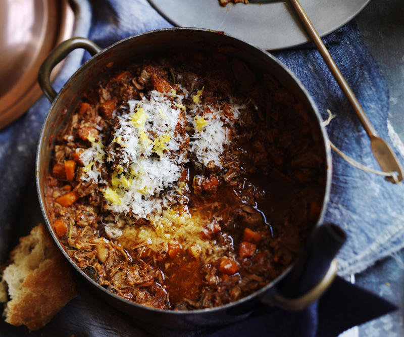 The best cuts for slow cooked beef recipes, Slow cooking tips, 41 slow cooked beef recipes, Beef and mushroom pies , Traditional beef casserole , Beef curry pie , Slow cooker beef ragu , Slow-cooker massaman beef curry , Pulled beef ragu with spaghetti , Braised beef cheeks in red wine , Slow-cooker beer and thyme beef cheeks , Beef shiraz pies , Beef pörkölt stew with tarhonya , Osso buco with gremolata , Braised beef cheeks with minted carrot puree , Provencal beef stew , Coffee and cardamon brisket , Chilli con carne with corn dumplings , Hearty beef and barley casserole , Miso beef short rib & pumpkin hotpot , Braised beef brisket , Beef in red wine , Slow-cooked Mexican beef chilli mole , Slow-cooked italian beef casserole , Slow-cooked beef and mushroom casserole , More brilliant beef recipes, Salads to serve with these beef recipes