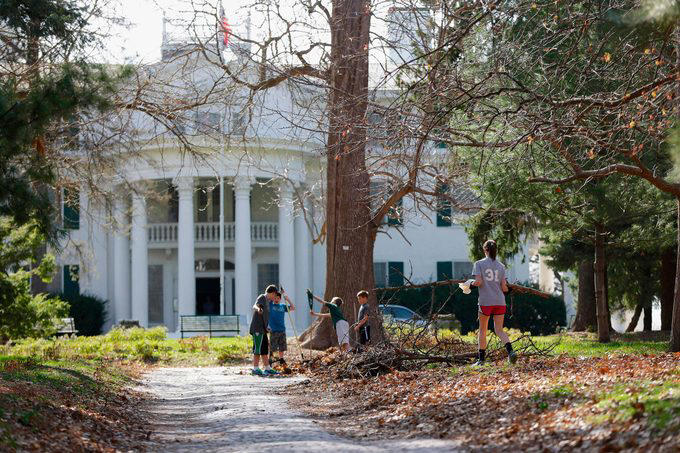 Alabama: Ivy Green, Alaska: Baranof Castle, Arizona: Lowell Observatory, Arkansas: Central High School, California: Alcatraz Island, Colorado: Mesa Verde National Park, Connecticut: The Charles W. Morgan, Delaware: Old Swedes Church, Florida: Venetian Pool, Georgia: Martin Luther King Jr. National Historic Site, Hawaii: Iolani Palace, Idaho: Cataldo Mission, Illinois: Abraham Lincoln Home, Indiana: Soldiers and Sailors Monument, Iowa: Amana Colonies, Kansas: Hollenberg Pony Express Station, Kentucky: Churchill Downs, Louisiana: Cabildo, Maine: Wadsworth-Longfellow House, Maryland: Fort McHenry, Massachusetts: Plymouth Rock, Michigan: Fort Mackinac, Minnesota: Mill City Museum, Mississippi: Old Mississippi State Capitol, Missouri: Anheuser-Busch Brewery, Montana: Butte Historic District, Nebraska: Arbor Lodge State Historical Park, Nevada: Hoover Dam, New Hampshire: Canterbury Shaker Village, New Jersey: Sandy Hook Lighthouse, New Mexico: Palace of the Governors, New York: Ellis Island, North Carolina: Wright Brothers National Memorial, North Dakota: Fort Union Trading Post, Ohio: Cincinnati Zoo, Oklahoma: Honey Springs Battlefield, Oregon: Fort Rock Cave, Pennsylvania: Liberty Bell, Rhode Island: Slater Mill, South Carolina: Fort Sumter, South Dakota: Mount Rushmore, Tennessee: Graceland, Texas: The Alamo, Utah: Temple Square, Vermont: Calvin Coolidge Homestead, Virginia: Arlington National Cemetery, Washington: Chinook Point, West Virginia: The Greenbrier, Wisconsin: Little White Schoolhouse, Wyoming: Independence Rock