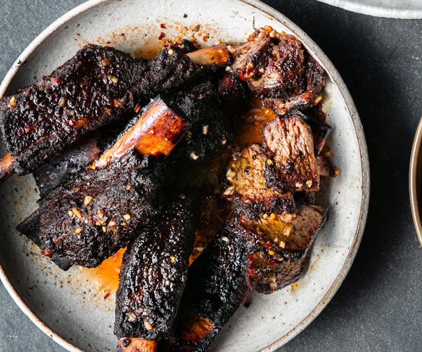 Our best rib recipes of all time, Beef short ribs in miso and beer , Sticky pork ribs with mango and jalapeño salsa , Saba Alemayoh’s derek tibs (Ethiopian beef short ribs with capsicum) , Paul Farag’s chermoula lamb ribs fatteh , Birria tacos with beef short ribs and charred pineapple salsa , Barbecued lamb ribs with yuzu-sesame yakiniku sauce , Porteño’s beer and miso lamb ribs , Glazed pork ribs with hoisin and star anise , Alpha’s slow-roasted lamb spare ribs with thyme honey and ouzo glaze , Gingerboy’s salt-and-pepper chicken spare ribs with tamarind hot sauce , Sticky barbecue beef ribs with coleslaw and soft onion rolls , Pastrami-spiced pork ribs with potato salad and pickles , Barbecued lamb ribs with smoked eggplant and yoghurt sauce , Braised short ribs with gratin , Char-grilled lamb ribs with coriander and pepper