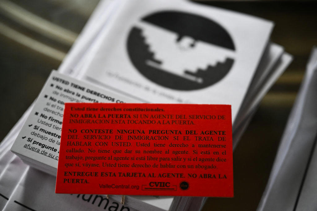 Rampant ICE detentions, Know-your-rights cards, Regardless of your immigration status, What do the cards say?, The right to speak to a lawyer, Ask authorities if you’re free to leave, Give the card to the officers, Translated into 19 languages, The cards have been circulating for almost 20 years, Millions of requests, The distribution of red cards, Anyone can download the cards from the ILRC website, Beware of opportunists, Cost of printing and shipping the cards, Organizations and people are distributing thousands, The card can help people from being deported