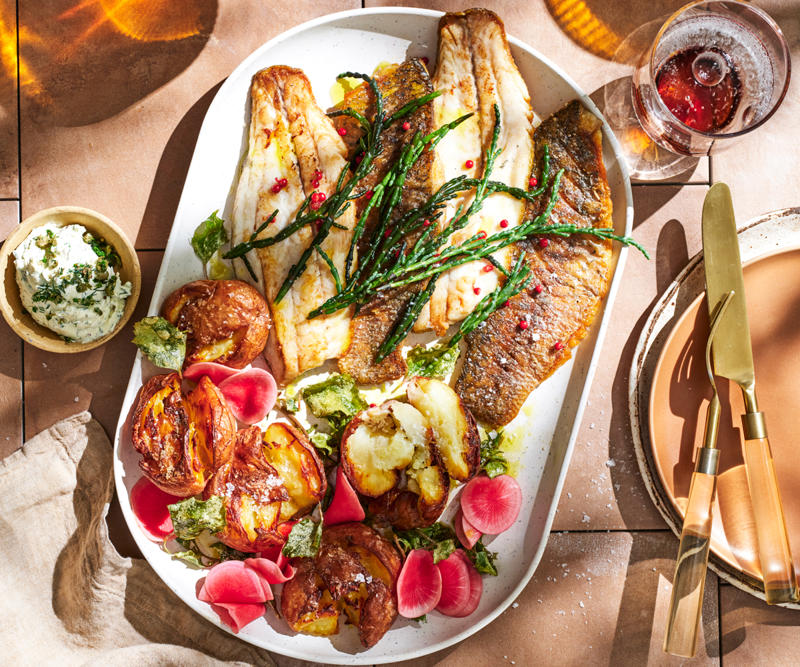 Best barramundi recipe ideas for cooking in 2026,          Coconut dhal with barramundi      ,          Pendolino’s spaghetti con pesce d’acqua dolce (spaghetti with freshwater fish)      ,          Baked barramundi with pepperleaf mayonnaise      ,          Christine Manfield’s spiced barramundi with tomato-chilli pickle      ,          Barramundi with Grenobloise sauce and colcannon      ,          Jerk-rubbed barramundi with dirty rice      ,          Steamed barramundi with shiitake rice      ,          Crisp barramundi with prawn salsa and vanilla-infused dressing      ,          Roast barramundi with kale, fennel and broccoli slaw      ,          Barbecued barramundi with macadamia romesco      ,          Sour curry of barramundi      
