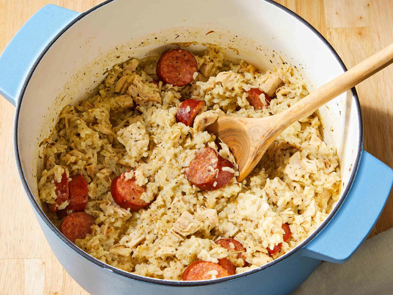 Ground Beef and Rice Skillet, One-Pot Ham and Veggie Pasta, Creamy Tomato Chicken and White Beans, Six Can Chicken Tortilla Soup, Spicy Vegan Chili, One-Pot Hamburger Adobo Dinner, Cheesy White Bean and Tomato Bake, One-Pot Cajun Chicken and Sausage Alfredo Pasta, One-Pot Tomato Sausage Pasta, Polish Cabbage Roll Soup, One Pot Lemon Chicken Stick of Butter Shrimp and Orzo, One-Pot Chicken Stew, Shipwreck Casserole, Dublin Coddle, One-Pot Cheeseburger Pasta, One-Pan Orecchiette Pasta, Classic Goulash, Texas Cowboy Stew, One-Pot Ground Beef Stroganoff, Easy One-Pot Chicken Alfredo, Chicken Bog