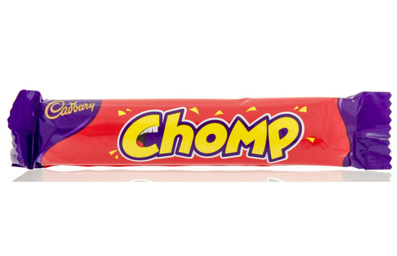 26. Chomp 40. Perky Nana, 39. Sweet Marie, 38. 5 Star, 37. Plant Bar, 36. Pinky, 35. Top Deck, 34. Bar Six, 33. Tres Sueños, 32. Picnic, 31. Mr. Big, 30. Fudge, 29. Spira, 28. Eclairs, 27. Time Out, 26. Chomp, 25. Fruit & Nut, 24. Crunchie, 23. Twirl, 22. Mini Rolls, 21. Bournville, 20. Milk Tray, 19. Crispy Crunch, 18. Boost, 17. Double Decker, 16. Caramilk, 15. Starbar, 14. Cherry Ripe, 13. Cadbury’s Dairy Milk Caramel, 12. Heroes, 11. Fingers, 10. Dairy Milk Buttons, 9. Curly Wurly, 8. Wispa, 7. Roses, 6. Dream, 5. Flake, 4. Freddo/Caramello Koala, 3. Creme Egg, 2. Mini Eggs