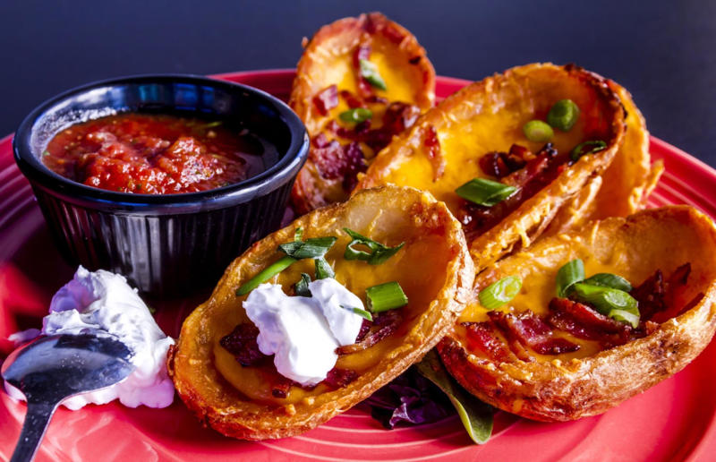 Surprisingly tasty air fryer ideas, Sausage rolls, Loaded potato skins, Kale crisps, 'Roasted' nuts, Baba ganoush, Poached eggs, Yorkshire puddings, Soufflés, Fish in a parcel, Lamb koftas, Chicken wings, Greek-style lamb cutlets, Chicken satay with peanut sauce, Glazed ham, Cheese toastie, Cheese scones, Soda bread, Oat bars, Fruit crumbles, Chocolate fondants