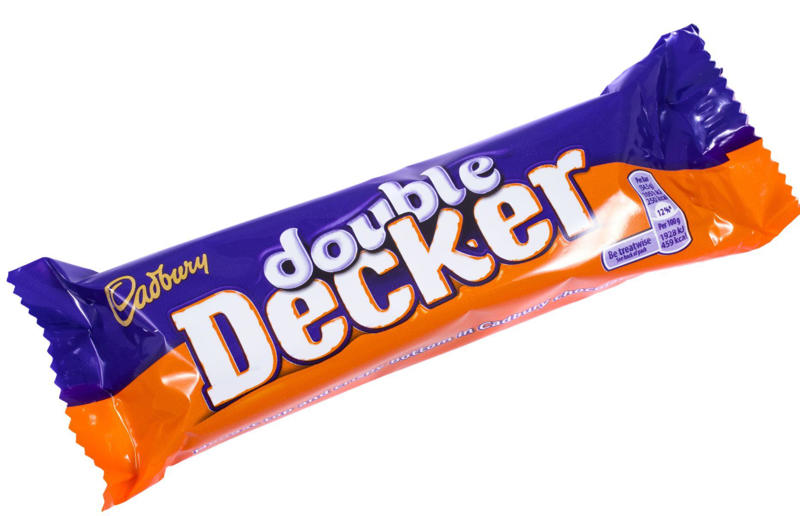 17. Double Decker 40. Perky Nana, 39. Sweet Marie, 38. 5 Star, 37. Plant Bar, 36. Pinky, 35. Top Deck, 34. Bar Six, 33. Tres Sueños, 32. Picnic, 31. Mr. Big, 30. Fudge, 29. Spira, 28. Eclairs, 27. Time Out, 26. Chomp, 25. Fruit & Nut, 24. Crunchie, 23. Twirl, 22. Mini Rolls, 21. Bournville, 20. Milk Tray, 19. Crispy Crunch, 18. Boost, 17. Double Decker, 16. Caramilk, 15. Starbar, 14. Cherry Ripe, 13. Cadbury’s Dairy Milk Caramel, 12. Heroes, 11. Fingers, 10. Dairy Milk Buttons, 9. Curly Wurly, 8. Wispa, 7. Roses, 6. Dream, 5. Flake, 4. Freddo/Caramello Koala, 3. Creme Egg, 2. Mini Eggs