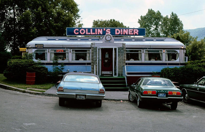 Connecticut: Collin’s Diner, Canaan (1976) Life in the 1970s in every state, Alabama: Alabama Theatre, Birmingham (1972), Alaska: Fishing on Nonvianuk Lake (1973), Arizona: Route 66, Winslow (1979), Arkansas: Testing for pollution in Fort Smith (1973), California: The streets of San Francisco (c.1970), Colorado: Galena Street, Aspen (1974), Connecticut: Collin’s Diner, Canaan (1976), Delaware: Old State House, Dover (1970), Florida: Disney’s Magic Kingdom (1970), Georgia: Farmer ploughing field in Helen (1970), Hawaii: The Brady Bunch in ‘Hawaii Bound’ (1972), Idaho: Camping on Lake Stanley (c.1970s), Illinois: Roller Disco fashion show, Chicago (1979), Indiana: Indianapolis 500 (1973), Iowa: Sergeant John F. Baker Jr. Bridge, Davenport (1972), Kansas: Grain elevator, White Cloud (1974), Kentucky: Miners’ homes, Brookside (1974), Louisiana: Bourbon Street, New Orleans (1976), Maine: Fishing in Cape Elizabeth (1971), Maryland: School excursion to Baltimore harbor (1973), Massachusetts: Haymarket Square, Boston (1973), Michigan: Annual smelt run, Tawas City (1973), Minnesota: SkyRise Terrace, St Paul (1971), Mississippi: Hurricane Camille Gift Shop, Gulfport (1979), Missouri: Tourist information booth, Lake of the Ozarks, Montana: East Glacier Park train station (1974), Nebraska: Sioux tribal dance, North Platte (1970), Nevada: Fremont Street, Las Vegas (c.1970), New Hampshire: Waterville Valley (1972), New Jersey: Seaside Heights boardwalk (1978), New Mexico: Mesa viewpoint (c.1970s), New York: Sightseeing cruise, New York City (c.1970s), North Carolina: Prom queen parade, Huntersville (c.1970s), North Dakota: Arriving at Fargo station (c.1972), Ohio: Aerial view of Toledo (c.1970s), Oklahoma: Oral Roberts University, Tulsa (c.1977), Oregon: Union Station, Portland (1974), Pennsylvania: Street parade, Philadelphia (1976), Rhode Island: Giant milk can, Lincoln (1978), South Carolina: Jungle Golf, Myrtle Beach (1979), South Dakota: Reptile Gardens Wild Animal Park (1975), Tennessee: Interstate 24 near Nashville (1972), Texas: Dallas freeway (1970), Utah: Dead Horse Point, Canyonlands (1972), Vermont: Farm shop (1975), Virginia: Tysons Corner Mall, Tysons Corner (1976), Washington: Seattle skyline (1973), West Virginia: Laundromat, Cedar Grove (1973), Wisconsin: Lake Mendota (1979)