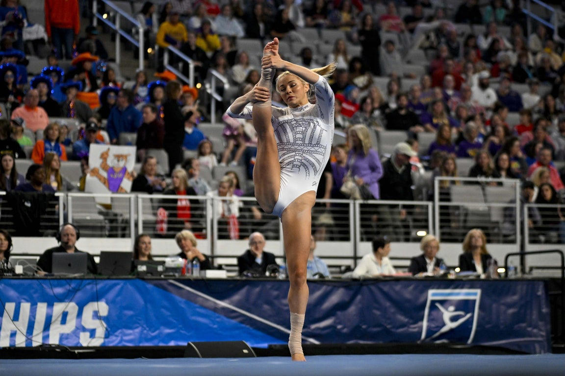 Unforgettable images of Livvy Dunne from her college gymnastics career
