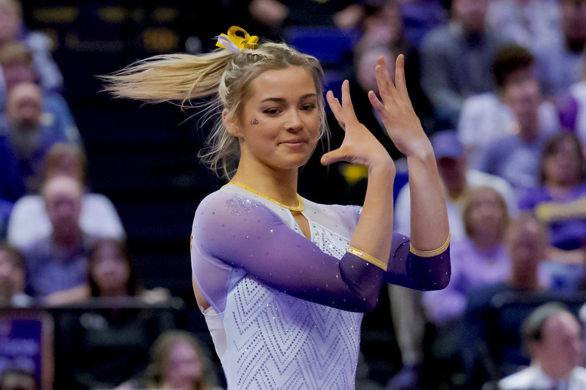 Unforgettable images of Livvy Dunne from her college gymnastics career