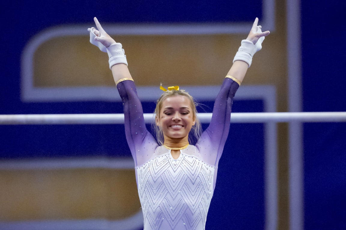 Unforgettable images of Livvy Dunne from her college gymnastics career