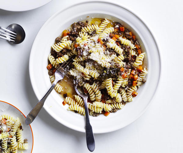 The best slow-cooked lamb recipes to cook this winter,          Slow-cooked lamb shoulder with rosemary pesto      ,          Slow-cooked lamb shoulder with black garlic and mint persillade      ,          Sarah Cicolini’s fusilli con ragù di agnello (fusilli with lamb ragù)      ,          Lamb korma      ,          Greg Malouf’s baharat lamb shoulder with onions and moghrabieh      ,          Phil Wood’s lamb with roast-apple chutney      ,          Roast lamb neck with kale, feta and dill      ,          Slow-cooked spiced lamb with prunes      ,          Guy Grossi’s abbacchio alla Romana      ,          Shane Delia’s 12-hour roast lamb with pistachio and green-olive tabbouleh      ,          Braised pumpkin and lamb neck      ,          Greek-style lamb shoulder and bean stew      ,          Lamb shanks baked in paper with olives and red wine      ,          Sean McConnell’s slow-roasted lamb shoulder with pistachios, pomegranate and vine leaves      ,          Paul Carmichael’s curried lamb leg      ,          Shawarma-spiced roast lamb leg with beetroot sauce      ,          Buttermilk-brined lamb shoulder with harissa      ,          Iranian-style lamb shoulder with cranberry and pistachio spiced rice      ,          Pinbone’s lamb shoulder ragù with gnocchetti      ,          Rick Shores’ slow roasted lamb shoulder with yellow bean, cumin and chilli      