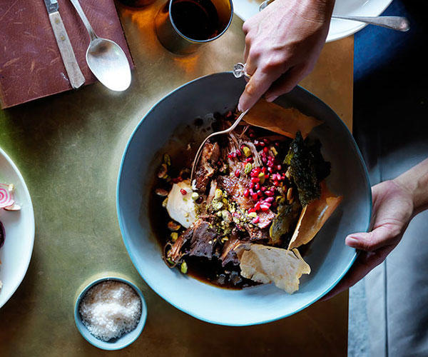 The best slow-cooked lamb recipes to cook this winter,          Slow-cooked lamb shoulder with rosemary pesto      ,          Slow-cooked lamb shoulder with black garlic and mint persillade      ,          Sarah Cicolini’s fusilli con ragù di agnello (fusilli with lamb ragù)      ,          Lamb korma      ,          Greg Malouf’s baharat lamb shoulder with onions and moghrabieh      ,          Phil Wood’s lamb with roast-apple chutney      ,          Roast lamb neck with kale, feta and dill      ,          Slow-cooked spiced lamb with prunes      ,          Guy Grossi’s abbacchio alla Romana      ,          Shane Delia’s 12-hour roast lamb with pistachio and green-olive tabbouleh      ,          Braised pumpkin and lamb neck      ,          Greek-style lamb shoulder and bean stew      ,          Lamb shanks baked in paper with olives and red wine      ,          Sean McConnell’s slow-roasted lamb shoulder with pistachios, pomegranate and vine leaves      ,          Paul Carmichael’s curried lamb leg      ,          Shawarma-spiced roast lamb leg with beetroot sauce      ,          Buttermilk-brined lamb shoulder with harissa      ,          Iranian-style lamb shoulder with cranberry and pistachio spiced rice      ,          Pinbone’s lamb shoulder ragù with gnocchetti      ,          Rick Shores’ slow roasted lamb shoulder with yellow bean, cumin and chilli      