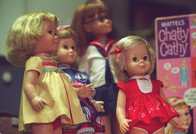Chatty Cathy Barbie Dolls, Stretch Armstrong, G.I. Joe, Star Wars Action Figures, Etch A Sketch, Rubik's Cube, Chatty Cathy, Speak & Spell, Easy-Bake Oven, Big Wheel, Rock 'Em Sock 'Em Robots, View-Master, Hungry Hungry Hippos, Hot Wheels, Lite-Brite, Pet Rock, Super Ball, Mastermind, Spirograph, Silly Putty, Magic 8-Ball, Game of Life, Clackers, Mouse Trap, Little People
