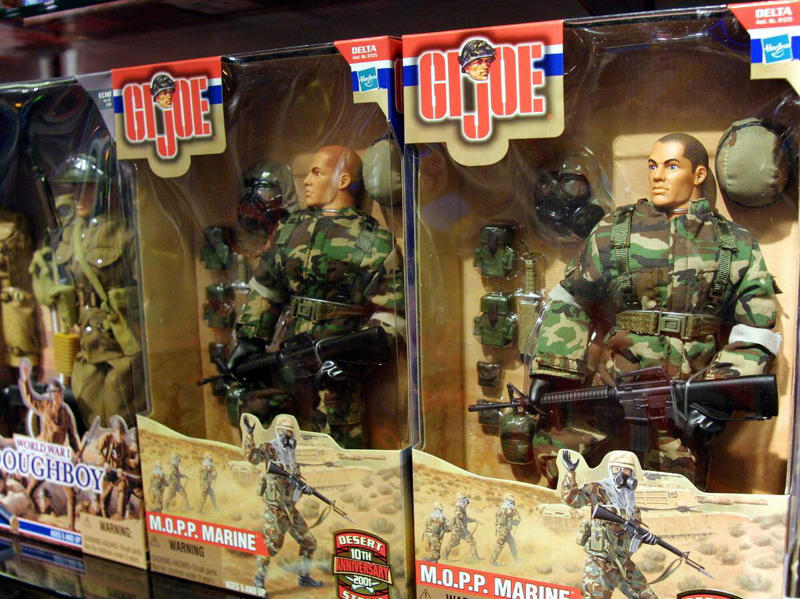G.I. Joe Barbie Dolls, Stretch Armstrong, G.I. Joe, Star Wars Action Figures, Etch A Sketch, Rubik's Cube, Chatty Cathy, Speak & Spell, Easy-Bake Oven, Big Wheel, Rock 'Em Sock 'Em Robots, View-Master, Hungry Hungry Hippos, Hot Wheels, Lite-Brite, Pet Rock, Super Ball, Mastermind, Spirograph, Silly Putty, Magic 8-Ball, Game of Life, Clackers, Mouse Trap, Little People