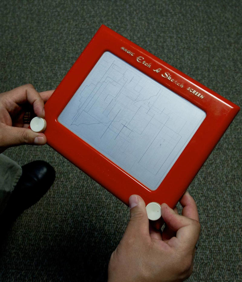 Etch A Sketch Barbie Dolls, Stretch Armstrong, G.I. Joe, Star Wars Action Figures, Etch A Sketch, Rubik's Cube, Chatty Cathy, Speak & Spell, Easy-Bake Oven, Big Wheel, Rock 'Em Sock 'Em Robots, View-Master, Hungry Hungry Hippos, Hot Wheels, Lite-Brite, Pet Rock, Super Ball, Mastermind, Spirograph, Silly Putty, Magic 8-Ball, Game of Life, Clackers, Mouse Trap, Little People