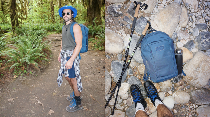 The S'well Traveler water bottle, The Yeti Crossroads Backpack, A tube of Vacation Sunscreen to keep your skin protected, The Merrell Men's Moab 3 Mid hiking boot, A GoPro HEROBlack 13 camera to record your adventures, A pair of these HuffPost-reader beloved quick-dry hiking pants, A set of adjustable trekking poles with over 18,000 5-star ratings, A waterproof, adjustable headlamp, These Fjällräven men's hiking pants, A portable charger and power bank that can charge so many devices, A Canon EOS Rebel T7 DSLR camera, The REI Co-op Sahara Shade hoodie, A Quiksilver bucket hat for more sun protection, A quick-drying, durable pair of Kane Revive shoes, Related...
