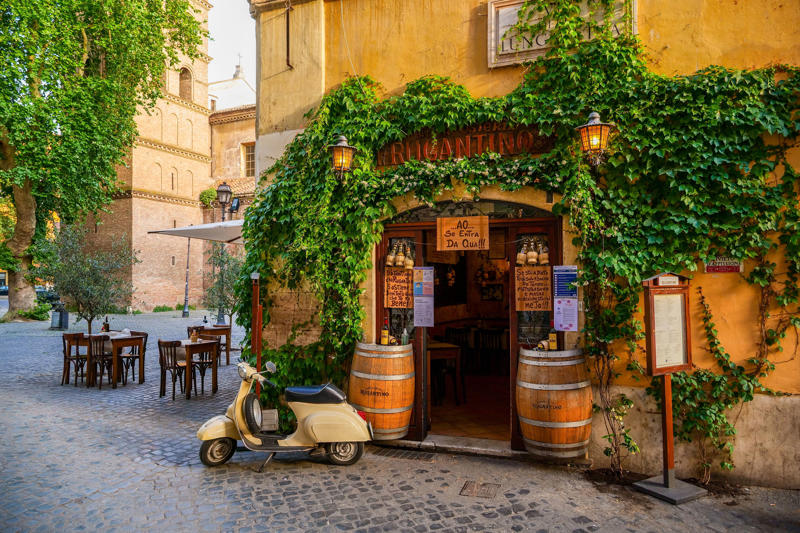 Vespa Sidecar Tour Sant'Ivo alla Sapienza, Galleria Doria Pamphilj, Villa Doria Pamphilj, Colosseum, Ancient Pharmacy of Santa Maria della Scala, MAXXI Rome, Capitoline Museums, Palatine Hill, Jubilee Church, San Zeno Chapel at Santa Prassede, Domus Aurea, Vespa Sidecar Tour, Urban Rafting on Rome's Tiber River, Mercato di Campagna Amica del Circo Massimo, Villa Farnesina, Janiculum Hill, Pantheon, Santa Maria in Trastevere, Santa Maria del Popolo, Le Domus Romane di Palazzo Valentini, Palazzo Massimo, The Vatican Necropolis (Scavi) Tour at St Peter’s Basilica, Baths of Caracalla, Villa d'Este, Quartiere San Lorenzo