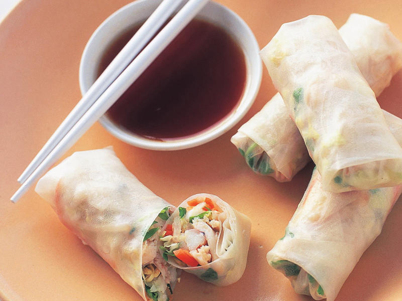 How to make rice paper rolls, Create your own fillings, How long do rice paper rolls last?, Are rice paper rolls gluten free?,          Ginger and chilli chicken rice paper rolls      ,          Chicken and mango rice paper rolls      ,          Rice paper omelette rolls      ,          Prawn rice paper rolls      ,          Beef rice paper rolls      ,          Loaded Thai rice paper rolls      ,          Fried rice paper rolls      ,          Roast duck rice paper rolls      ,          Fresh rice paper rolls with prawns and dipping sauce      ,          Tofu and bok choy rice paper rolls      ,          Ginger and chilli chicken rice paper rolls      ,          Crab rice paper rolls      ,          Lemongrass and beef rice paper rolls      ,          Barbecued pork rice paper rolls      ,          Vietnamese rice-paper rolls      ,          Teriyaki beef rice paper rolls      ,          Vegetable rice paper rolls with chilli dipping sauce      , More healthy, low fat recipes
