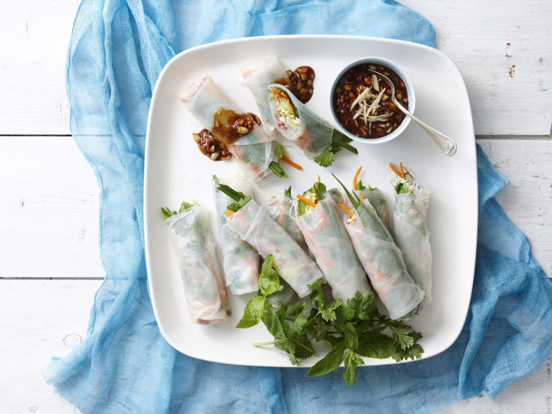 How to make rice paper rolls, Create your own fillings, How long do rice paper rolls last?, Are rice paper rolls gluten free?,          Ginger and chilli chicken rice paper rolls      ,          Chicken and mango rice paper rolls      ,          Rice paper omelette rolls      ,          Prawn rice paper rolls      ,          Beef rice paper rolls      ,          Loaded Thai rice paper rolls      ,          Fried rice paper rolls      ,          Roast duck rice paper rolls      ,          Fresh rice paper rolls with prawns and dipping sauce      ,          Tofu and bok choy rice paper rolls      ,          Ginger and chilli chicken rice paper rolls      ,          Crab rice paper rolls      ,          Lemongrass and beef rice paper rolls      ,          Barbecued pork rice paper rolls      ,          Vietnamese rice-paper rolls      ,          Teriyaki beef rice paper rolls      ,          Vegetable rice paper rolls with chilli dipping sauce      , More healthy, low fat recipes