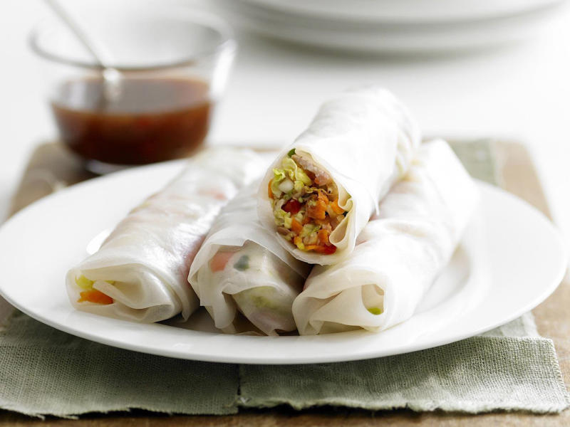 How to make rice paper rolls, Create your own fillings, How long do rice paper rolls last?, Are rice paper rolls gluten free?,          Ginger and chilli chicken rice paper rolls      ,          Chicken and mango rice paper rolls      ,          Rice paper omelette rolls      ,          Prawn rice paper rolls      ,          Beef rice paper rolls      ,          Loaded Thai rice paper rolls      ,          Fried rice paper rolls      ,          Roast duck rice paper rolls      ,          Fresh rice paper rolls with prawns and dipping sauce      ,          Tofu and bok choy rice paper rolls      ,          Ginger and chilli chicken rice paper rolls      ,          Crab rice paper rolls      ,          Lemongrass and beef rice paper rolls      ,          Barbecued pork rice paper rolls      ,          Vietnamese rice-paper rolls      ,          Teriyaki beef rice paper rolls      ,          Vegetable rice paper rolls with chilli dipping sauce      , More healthy, low fat recipes