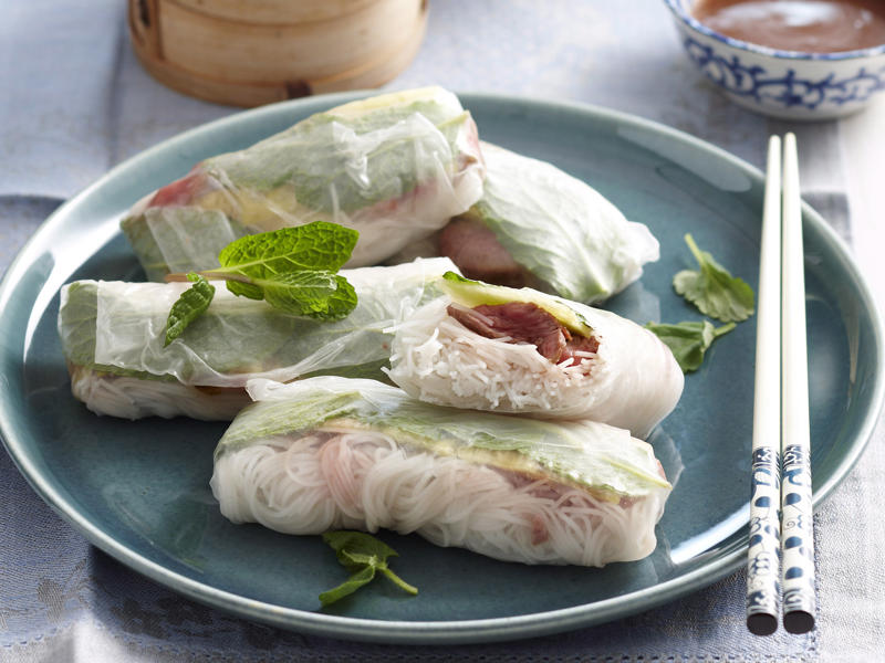 How to make rice paper rolls, Create your own fillings, How long do rice paper rolls last?, Are rice paper rolls gluten free?,          Ginger and chilli chicken rice paper rolls      ,          Chicken and mango rice paper rolls      ,          Rice paper omelette rolls      ,          Prawn rice paper rolls      ,          Beef rice paper rolls      ,          Loaded Thai rice paper rolls      ,          Fried rice paper rolls      ,          Roast duck rice paper rolls      ,          Fresh rice paper rolls with prawns and dipping sauce      ,          Tofu and bok choy rice paper rolls      ,          Ginger and chilli chicken rice paper rolls      ,          Crab rice paper rolls      ,          Lemongrass and beef rice paper rolls      ,          Barbecued pork rice paper rolls      ,          Vietnamese rice-paper rolls      ,          Teriyaki beef rice paper rolls      ,          Vegetable rice paper rolls with chilli dipping sauce      , More healthy, low fat recipes