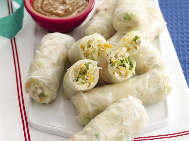 How to make rice paper rolls, Create your own fillings, How long do rice paper rolls last?, Are rice paper rolls gluten free?,          Ginger and chilli chicken rice paper rolls      ,          Chicken and mango rice paper rolls      ,          Rice paper omelette rolls      ,          Prawn rice paper rolls      ,          Beef rice paper rolls      ,          Loaded Thai rice paper rolls      ,          Fried rice paper rolls      ,          Roast duck rice paper rolls      ,          Fresh rice paper rolls with prawns and dipping sauce      ,          Tofu and bok choy rice paper rolls      ,          Ginger and chilli chicken rice paper rolls      ,          Crab rice paper rolls      ,          Lemongrass and beef rice paper rolls      ,          Barbecued pork rice paper rolls      ,          Vietnamese rice-paper rolls      ,          Teriyaki beef rice paper rolls      ,          Vegetable rice paper rolls with chilli dipping sauce      , More healthy, low fat recipes