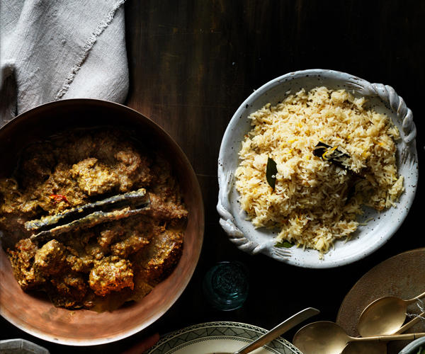 The best slow-cooked lamb recipes to cook this winter,          Slow-cooked lamb shoulder with rosemary pesto      ,          Slow-cooked lamb shoulder with black garlic and mint persillade      ,          Sarah Cicolini’s fusilli con ragù di agnello (fusilli with lamb ragù)      ,          Lamb korma      ,          Greg Malouf’s baharat lamb shoulder with onions and moghrabieh      ,          Phil Wood’s lamb with roast-apple chutney      ,          Roast lamb neck with kale, feta and dill      ,          Slow-cooked spiced lamb with prunes      ,          Guy Grossi’s abbacchio alla Romana      ,          Shane Delia’s 12-hour roast lamb with pistachio and green-olive tabbouleh      ,          Braised pumpkin and lamb neck      ,          Greek-style lamb shoulder and bean stew      ,          Lamb shanks baked in paper with olives and red wine      ,          Sean McConnell’s slow-roasted lamb shoulder with pistachios, pomegranate and vine leaves      ,          Paul Carmichael’s curried lamb leg      ,          Shawarma-spiced roast lamb leg with beetroot sauce      ,          Buttermilk-brined lamb shoulder with harissa      ,          Iranian-style lamb shoulder with cranberry and pistachio spiced rice      ,          Pinbone’s lamb shoulder ragù with gnocchetti      ,          Rick Shores’ slow roasted lamb shoulder with yellow bean, cumin and chilli      