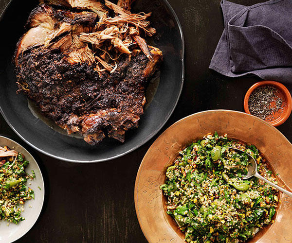 The best slow-cooked lamb recipes to cook this winter,          Slow-cooked lamb shoulder with rosemary pesto      ,          Slow-cooked lamb shoulder with black garlic and mint persillade      ,          Sarah Cicolini’s fusilli con ragù di agnello (fusilli with lamb ragù)      ,          Lamb korma      ,          Greg Malouf’s baharat lamb shoulder with onions and moghrabieh      ,          Phil Wood’s lamb with roast-apple chutney      ,          Roast lamb neck with kale, feta and dill      ,          Slow-cooked spiced lamb with prunes      ,          Guy Grossi’s abbacchio alla Romana      ,          Shane Delia’s 12-hour roast lamb with pistachio and green-olive tabbouleh      ,          Braised pumpkin and lamb neck      ,          Greek-style lamb shoulder and bean stew      ,          Lamb shanks baked in paper with olives and red wine      ,          Sean McConnell’s slow-roasted lamb shoulder with pistachios, pomegranate and vine leaves      ,          Paul Carmichael’s curried lamb leg      ,          Shawarma-spiced roast lamb leg with beetroot sauce      ,          Buttermilk-brined lamb shoulder with harissa      ,          Iranian-style lamb shoulder with cranberry and pistachio spiced rice      ,          Pinbone’s lamb shoulder ragù with gnocchetti      ,          Rick Shores’ slow roasted lamb shoulder with yellow bean, cumin and chilli      